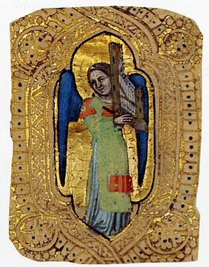 Angel with Portative Organ, detail