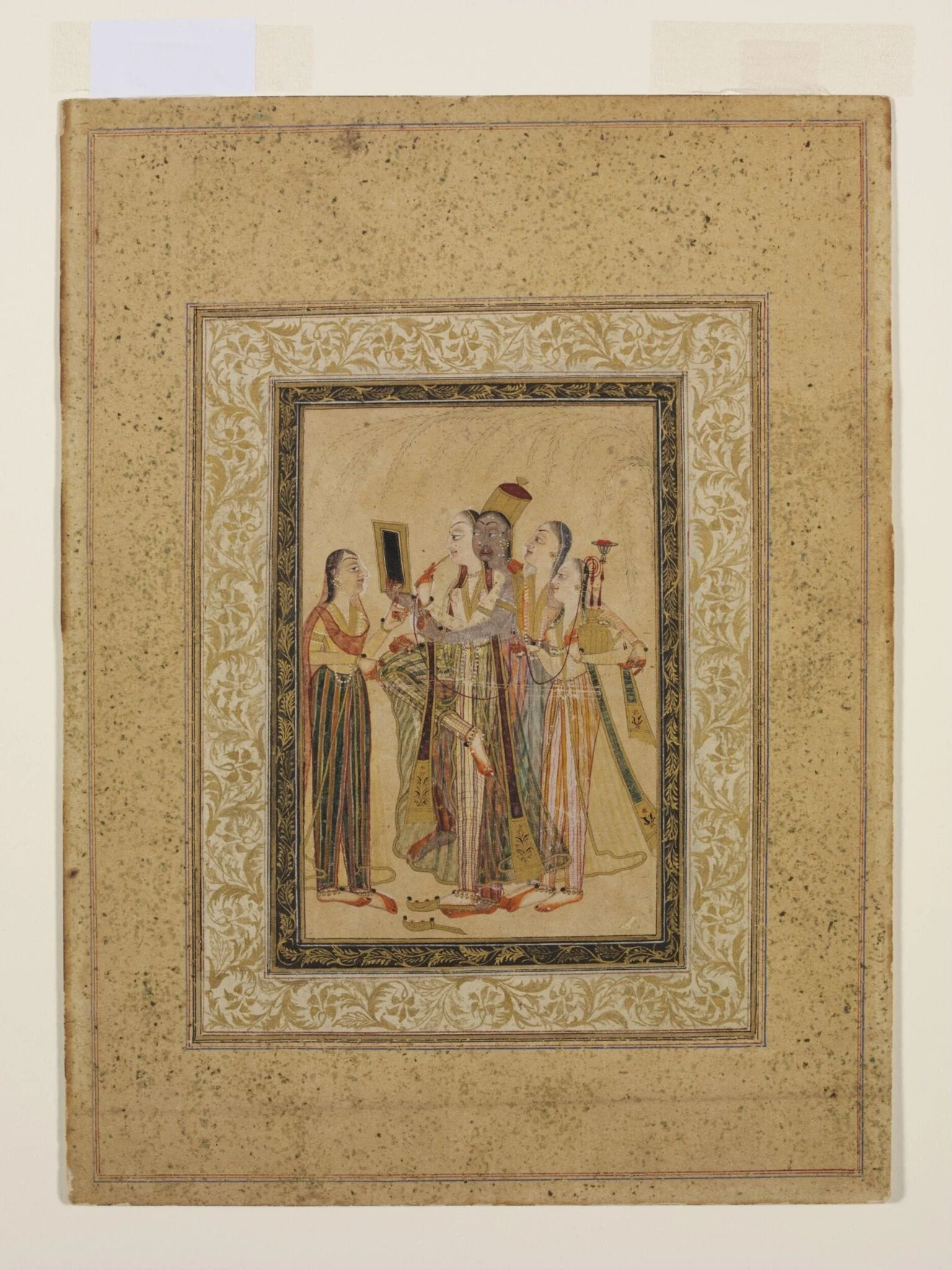 Krishna and Radha, detail
