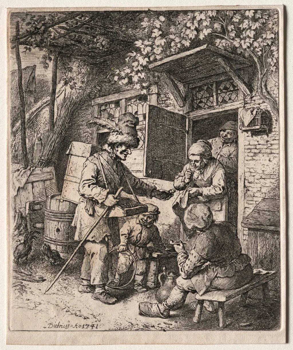 The Peddlar, by Christian Wilhelm Ernst Dietrich, 1741