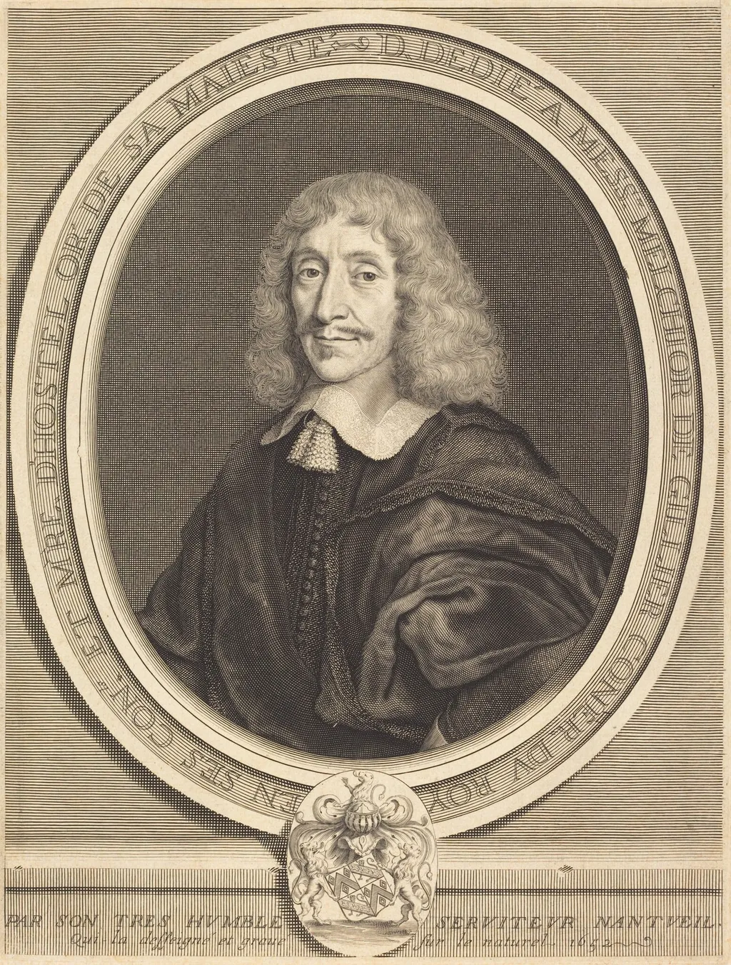 Melchior de Gillier, by Robert Nanteuil, ink, 1652