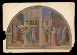 Watercolour, copy after The Ordination of St Stephen and St Stephen Distributing Alms, Fra Angelico in the Niccoline Chapel (Vatican, Rome), by Fra Angelico, watercolor