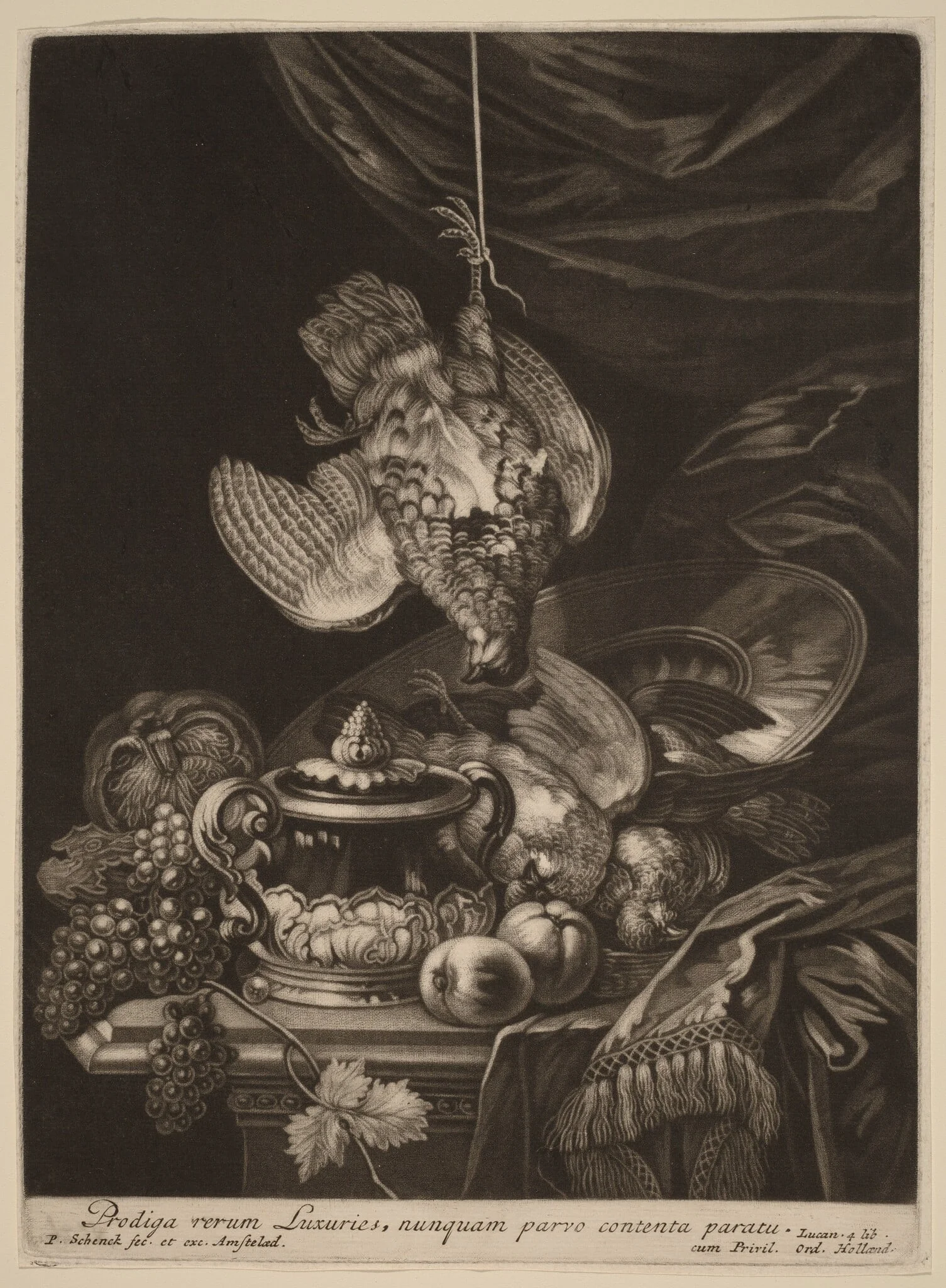 Still Life with a Hanging Partridge, detail