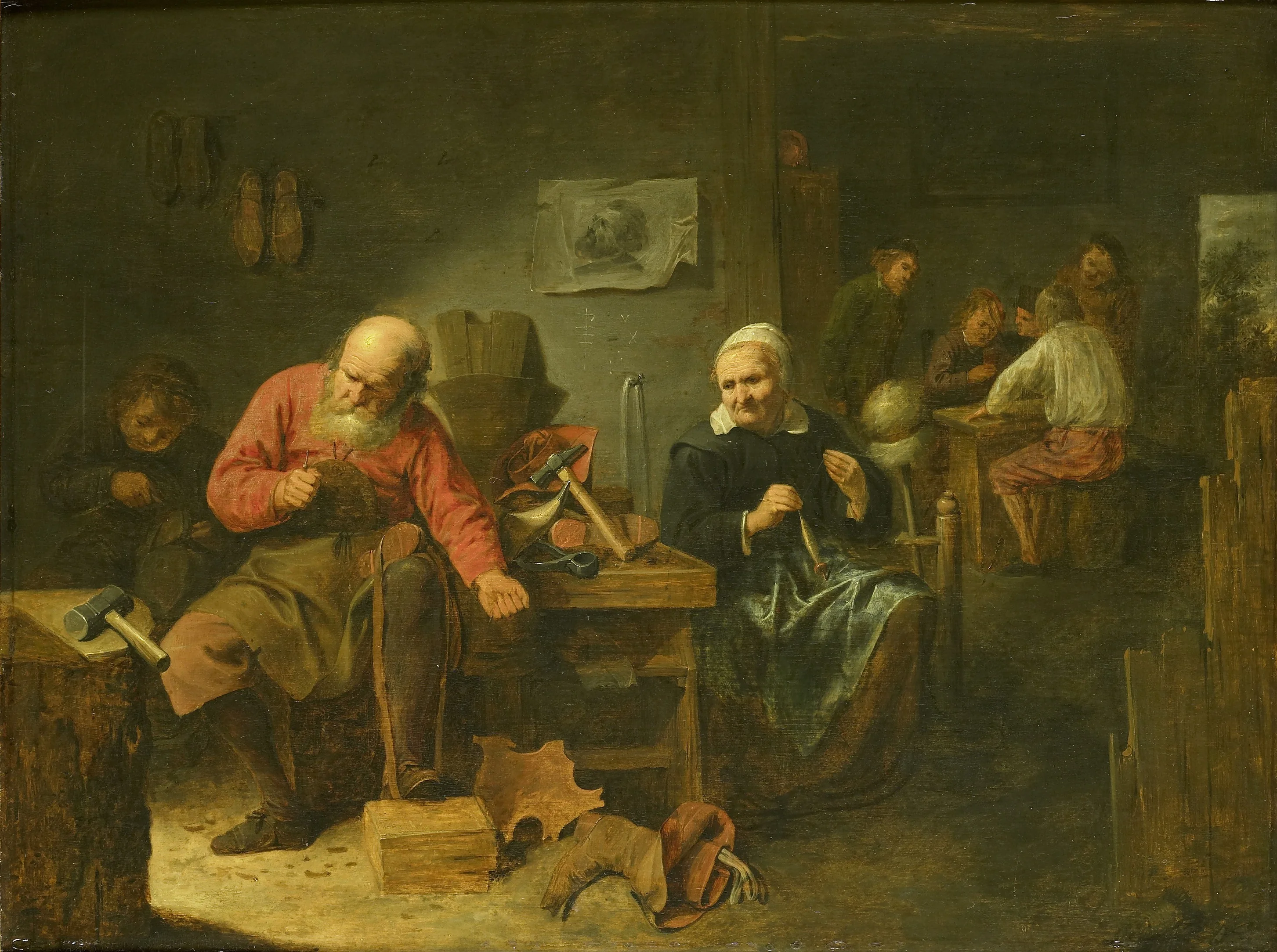 A Shoemaker's Workshop, detail