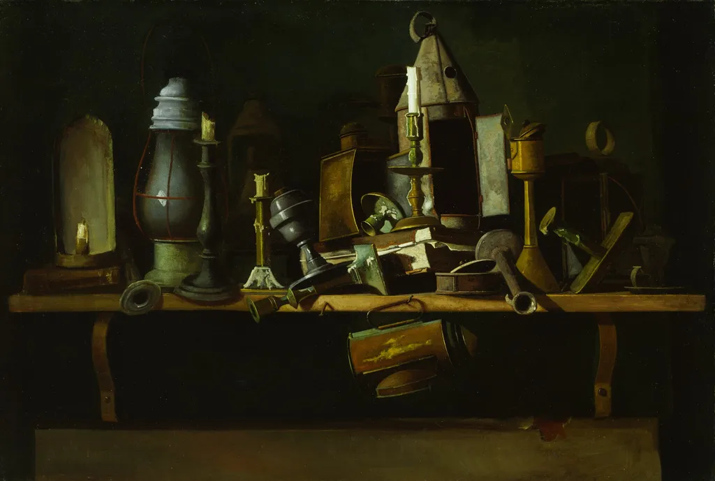Lights of Other Days, by John F. Peto, oil, 1906