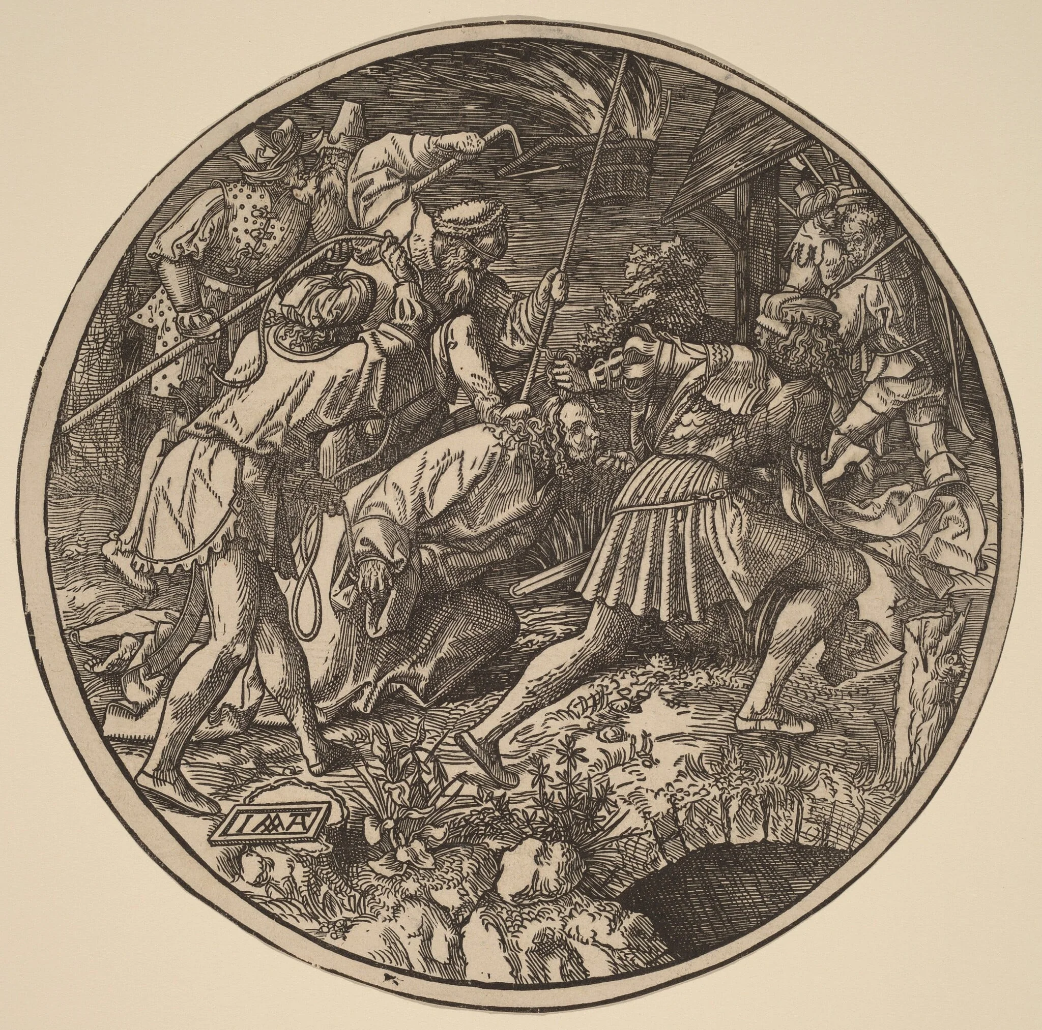 Christ Led Away After His Arrest, detail