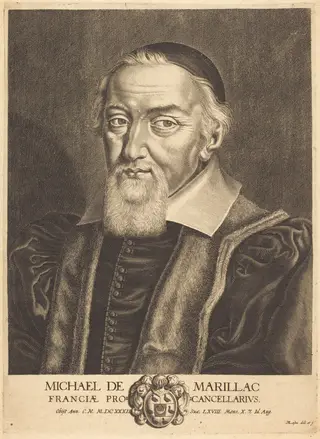 Michel de Marillac, by Michel Lasne, ink, 1628