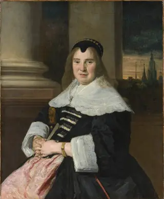 Portrait of a Woman, by Frans Hals, oil, 1650