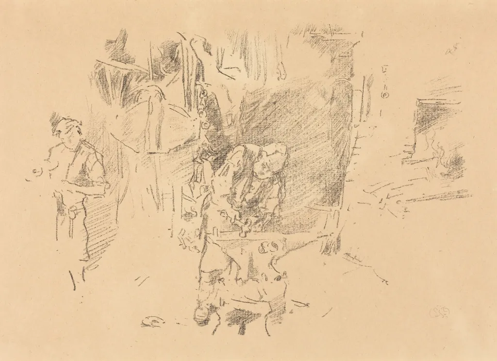 The Sunny Smithy, by James McNeill Whistler, ink, 1895
