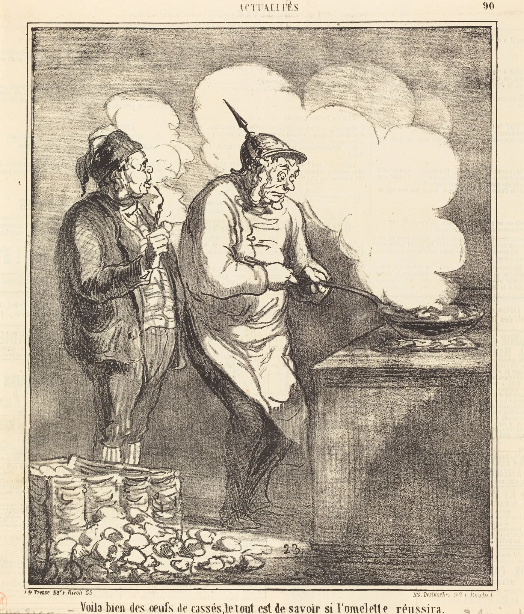 Voila bien des oeufs de cassés..., detail