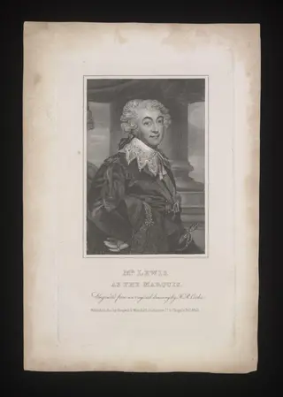 Mr. Lewis as the Marquis, by H.R. Cooke, 1821