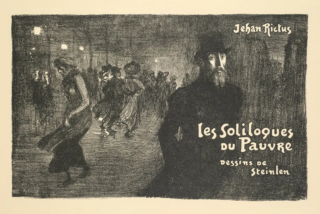 Prospectus de Librarie et de Journaux: les soliloques du Pauvre par Jehan Rictus, by Théophile Alexandre Steinlen, 1903