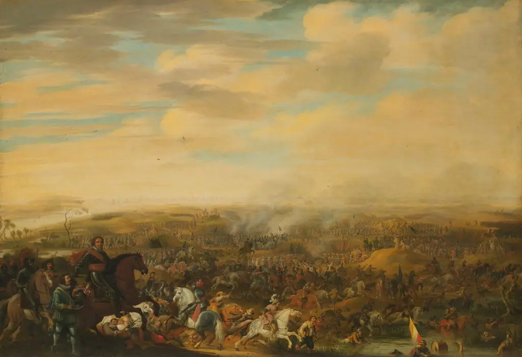 Prince Maurits at the Battle of Nieuwpoort, 2 July 1600, by Paulus van Hillegaert, oil, 1636