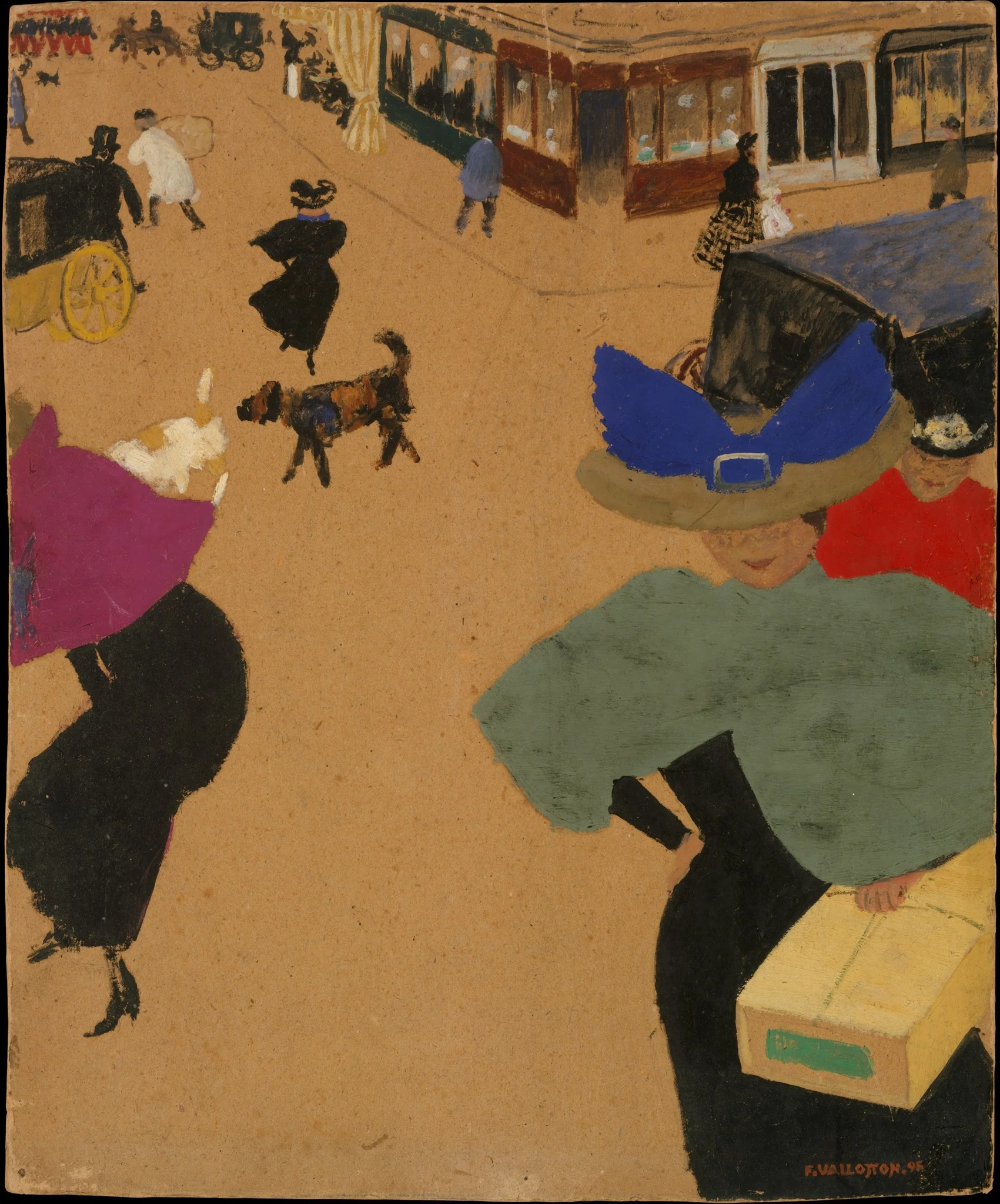 Street Scene in Paris (Coin de rue à Paris), detail