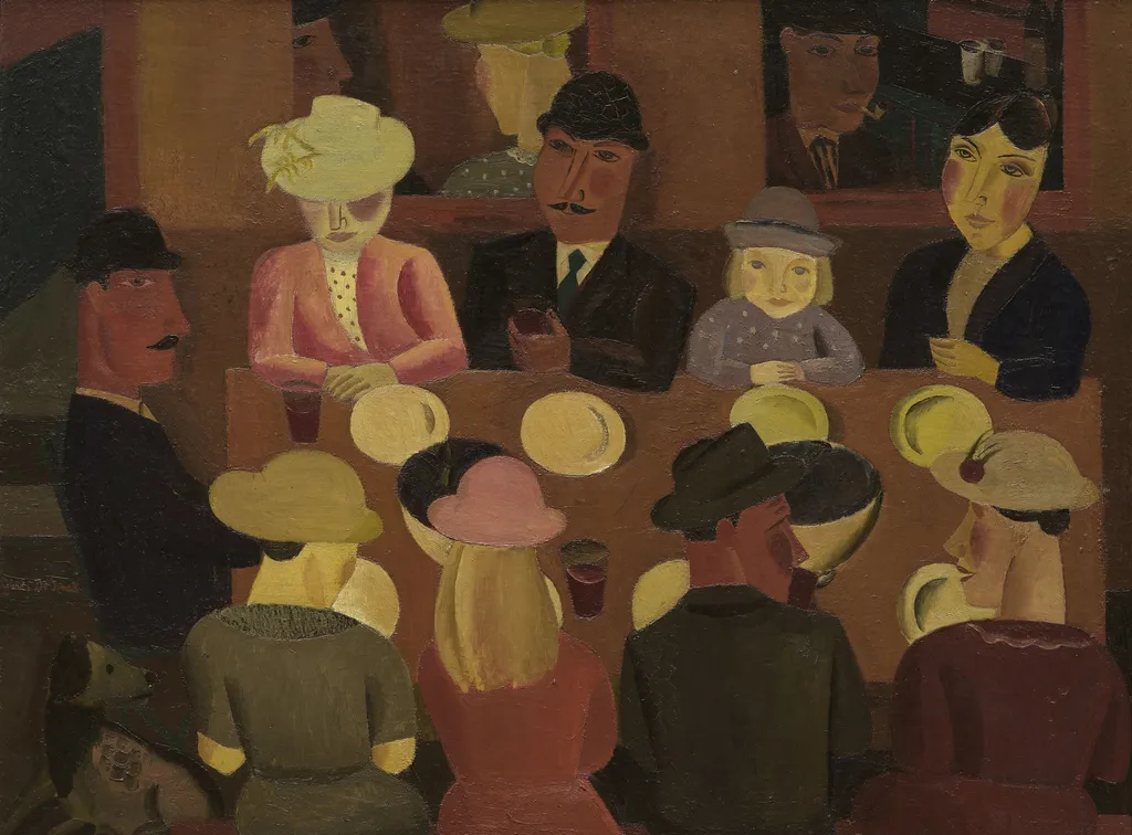 The Mussel Eaters, by Gustave De Smet, oil, 1923