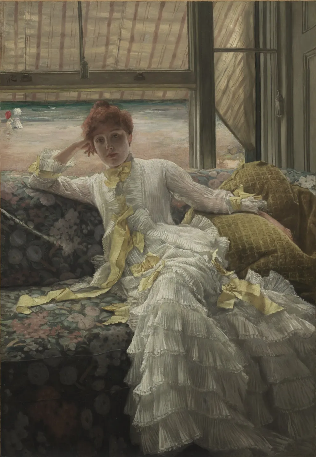 Seaside (July: Specimen of a Portrait), by James Tissot, oil, 1890
