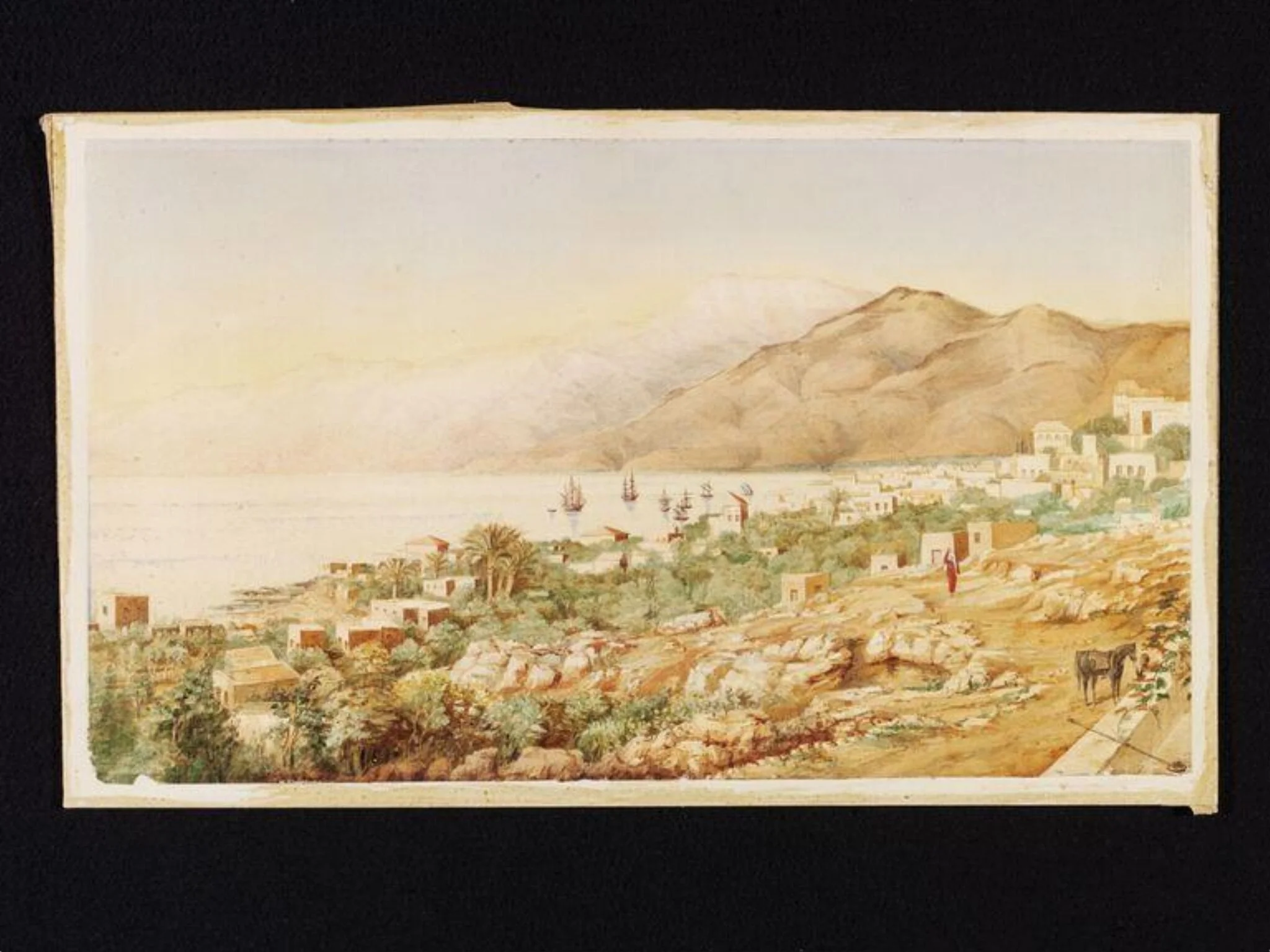 The Town and Bay of Beirut, detail