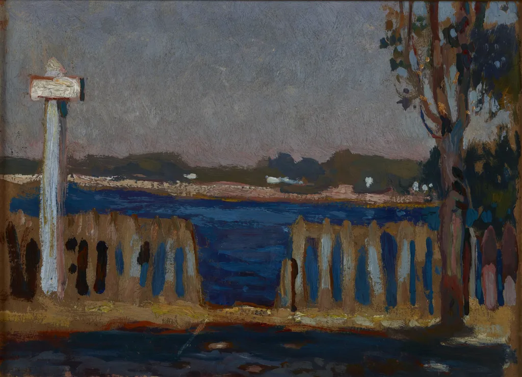 Fence on the River, by Jan Stanisławski, unspecified, 1893