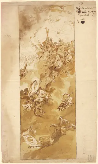 The Assumption of the Virgin, by Giambattista Canal, ink, 1785