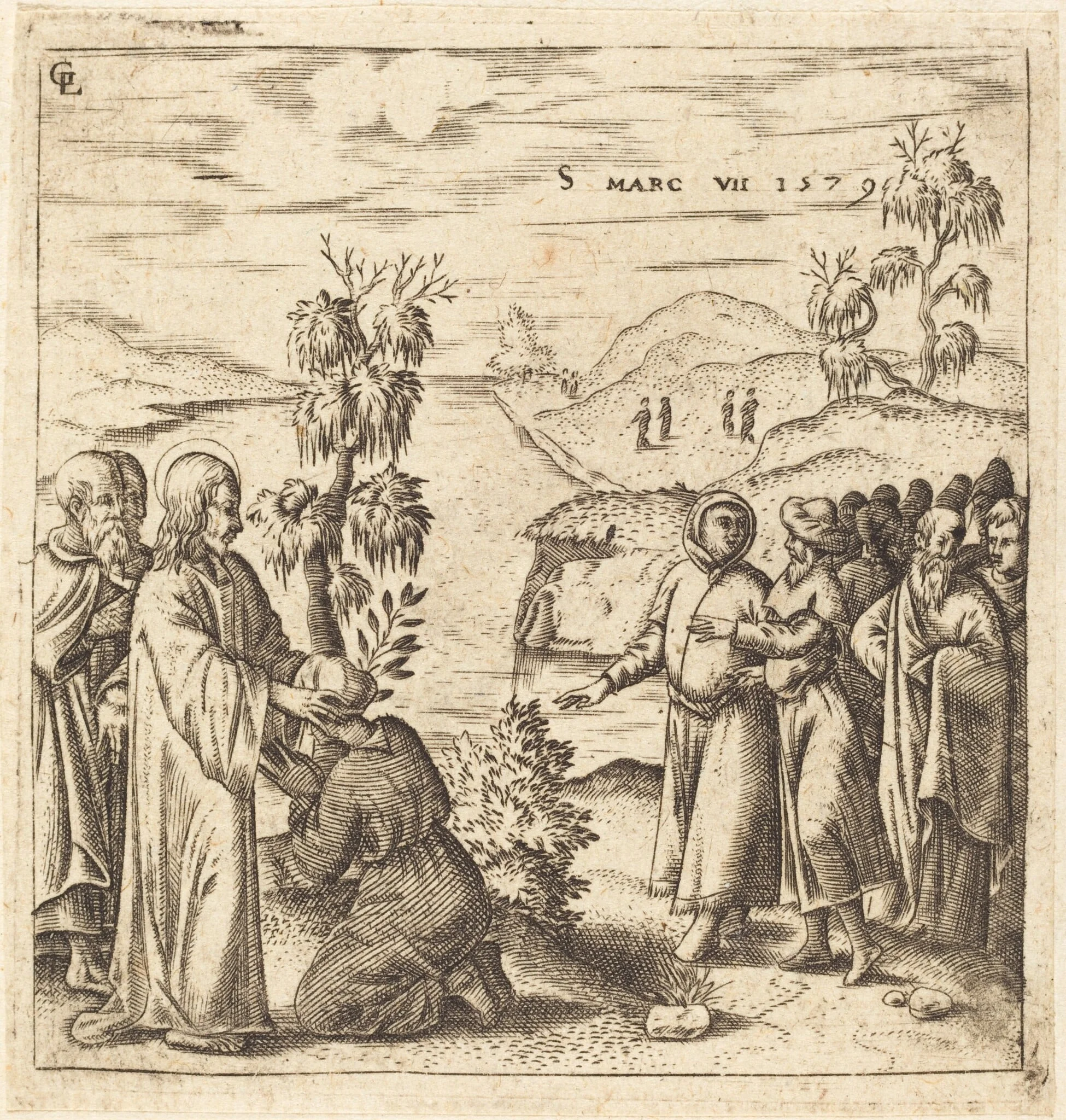 Christ Healing a Deaf Man, detail