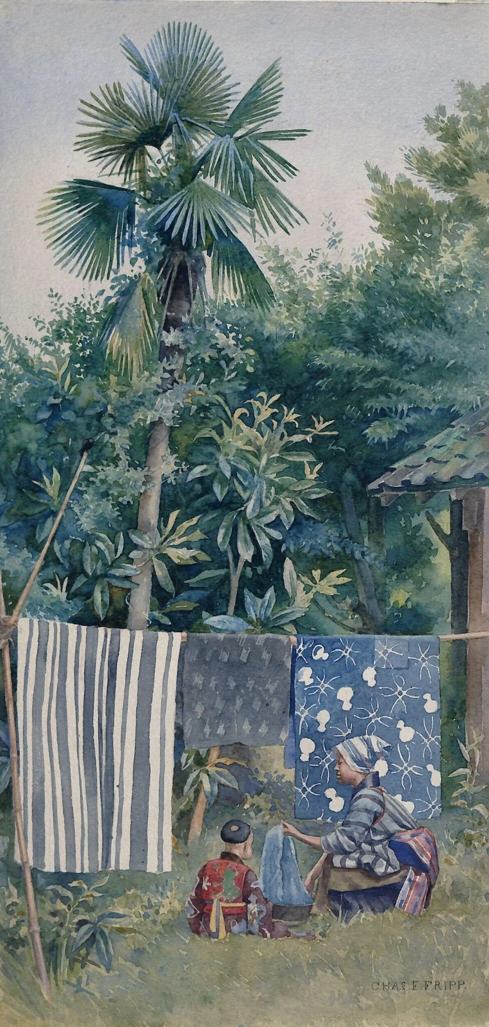 A Japanese Washing Day, detail