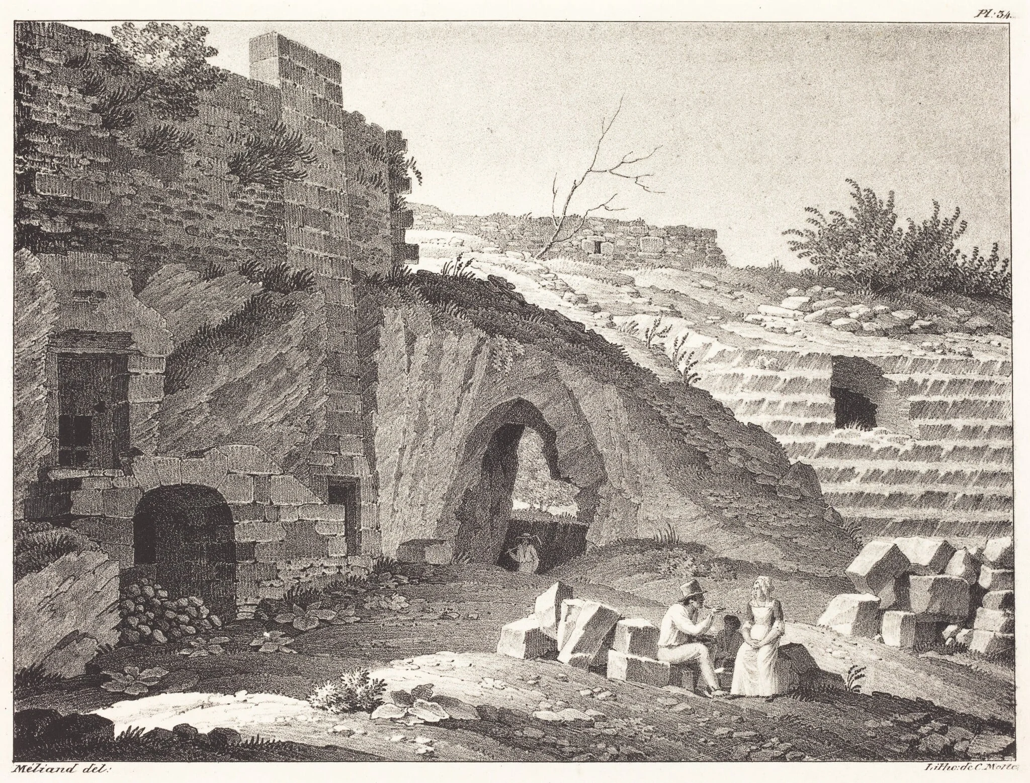 Rustics Picnicking in Ruins, detail