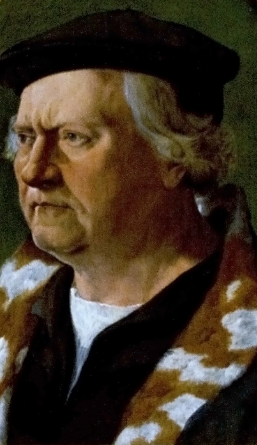 Portrait of an elderly man, detail