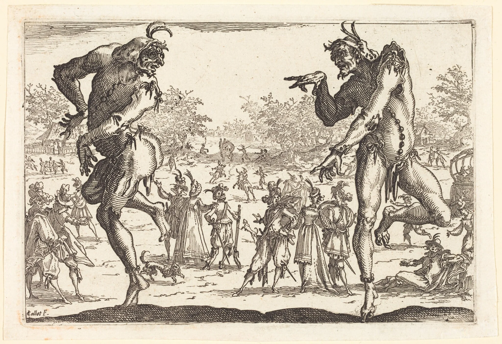 Two Zanni, detail