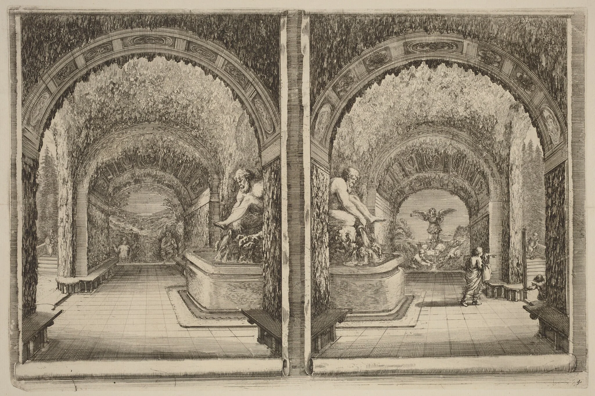 A Grotto Seen from Two Different View Points, detail