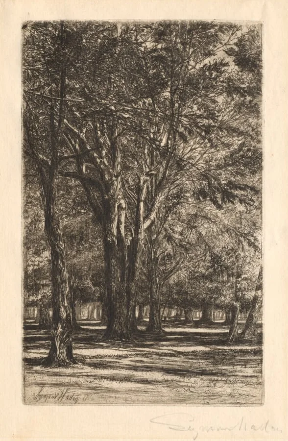 Kensington Gardens, No. 2 (Large Plate), detail
