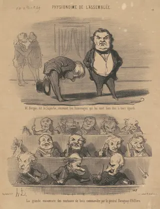 M. Berger, dit le superbe ..., by Honoré Daumier, ink, 1849