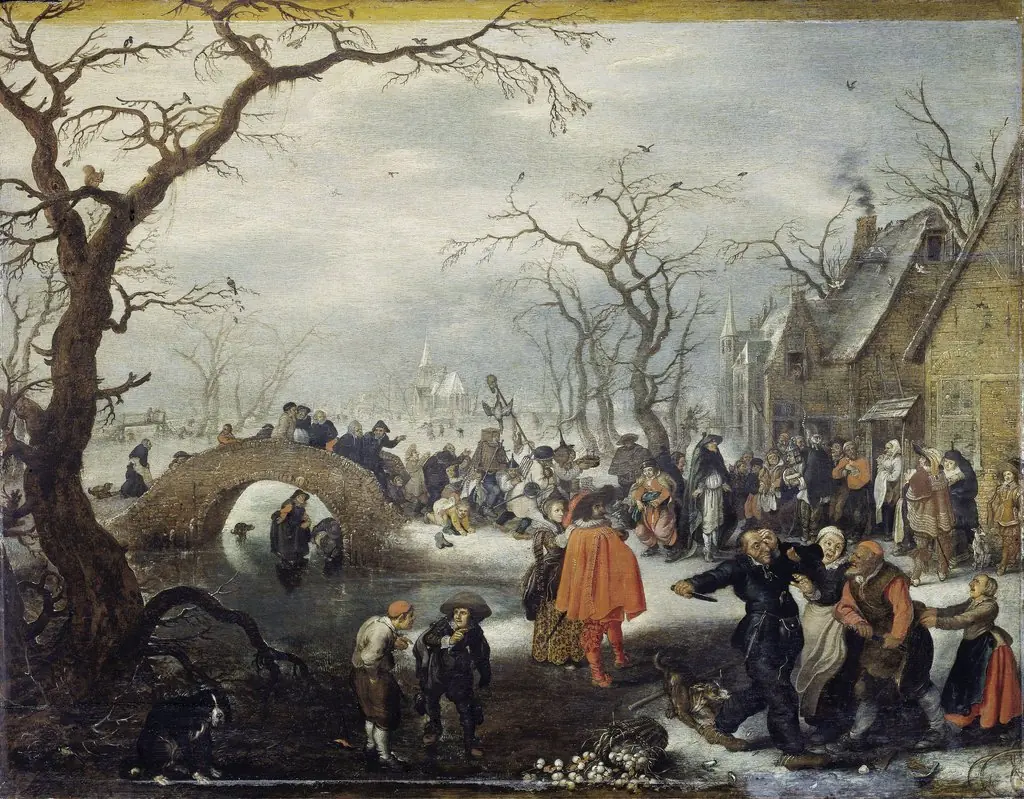Shrove Tuesday in a country village, by Adriaen van de Venne, oil, 1625