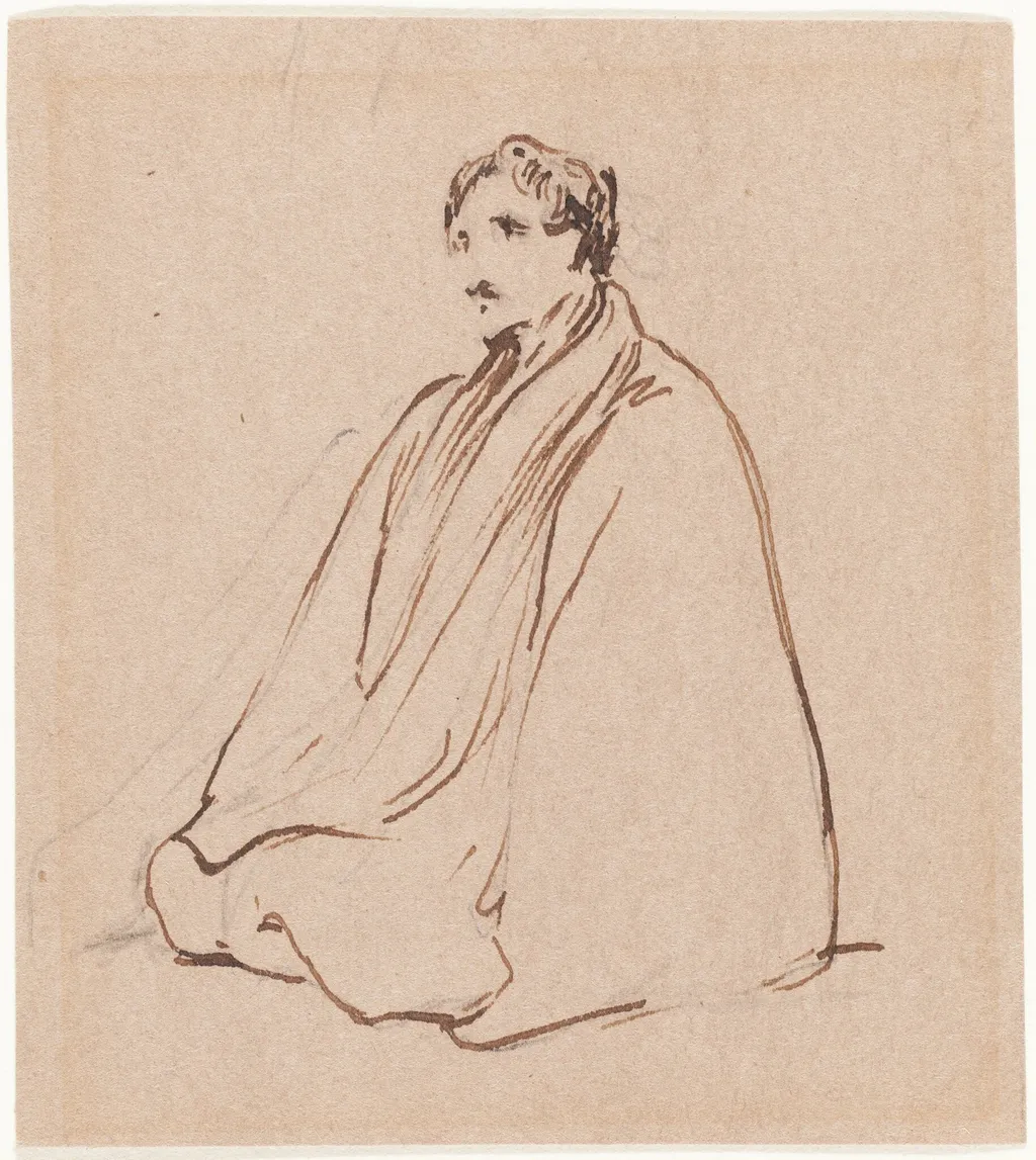 Seated Man, by George Jones, ink, 1828