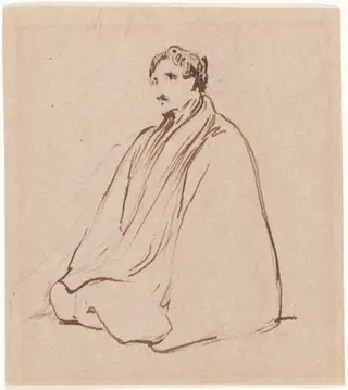 Seated Man, by George Jones, ink, 1828