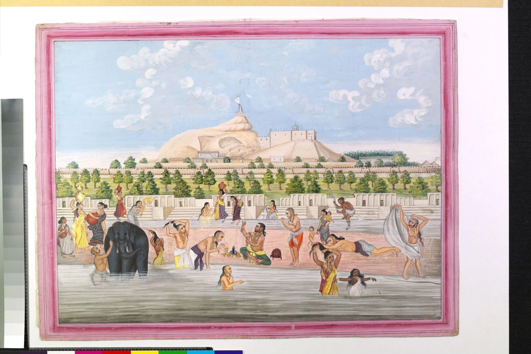 View of the Rock at Trichinopoly, detail