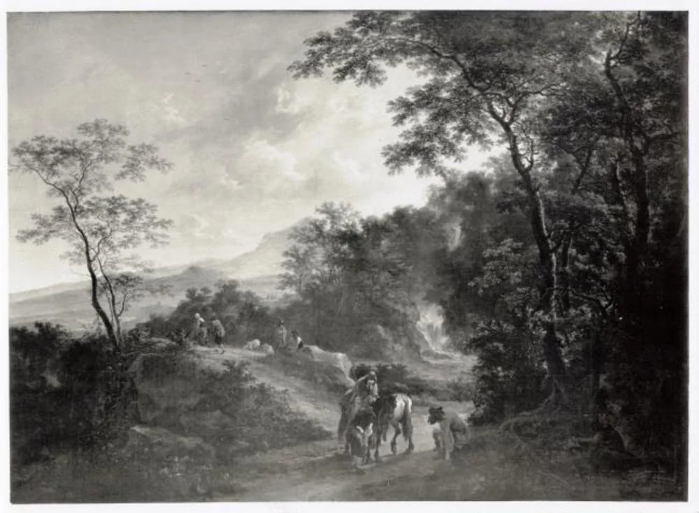 Landscape with Two Men, detail