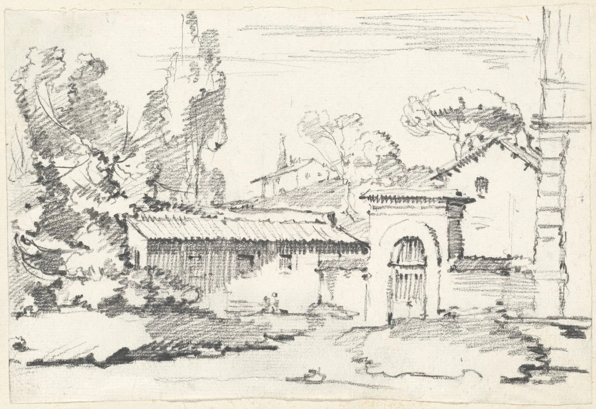 Entrance to the Gardens of the Villa Giulia, detail