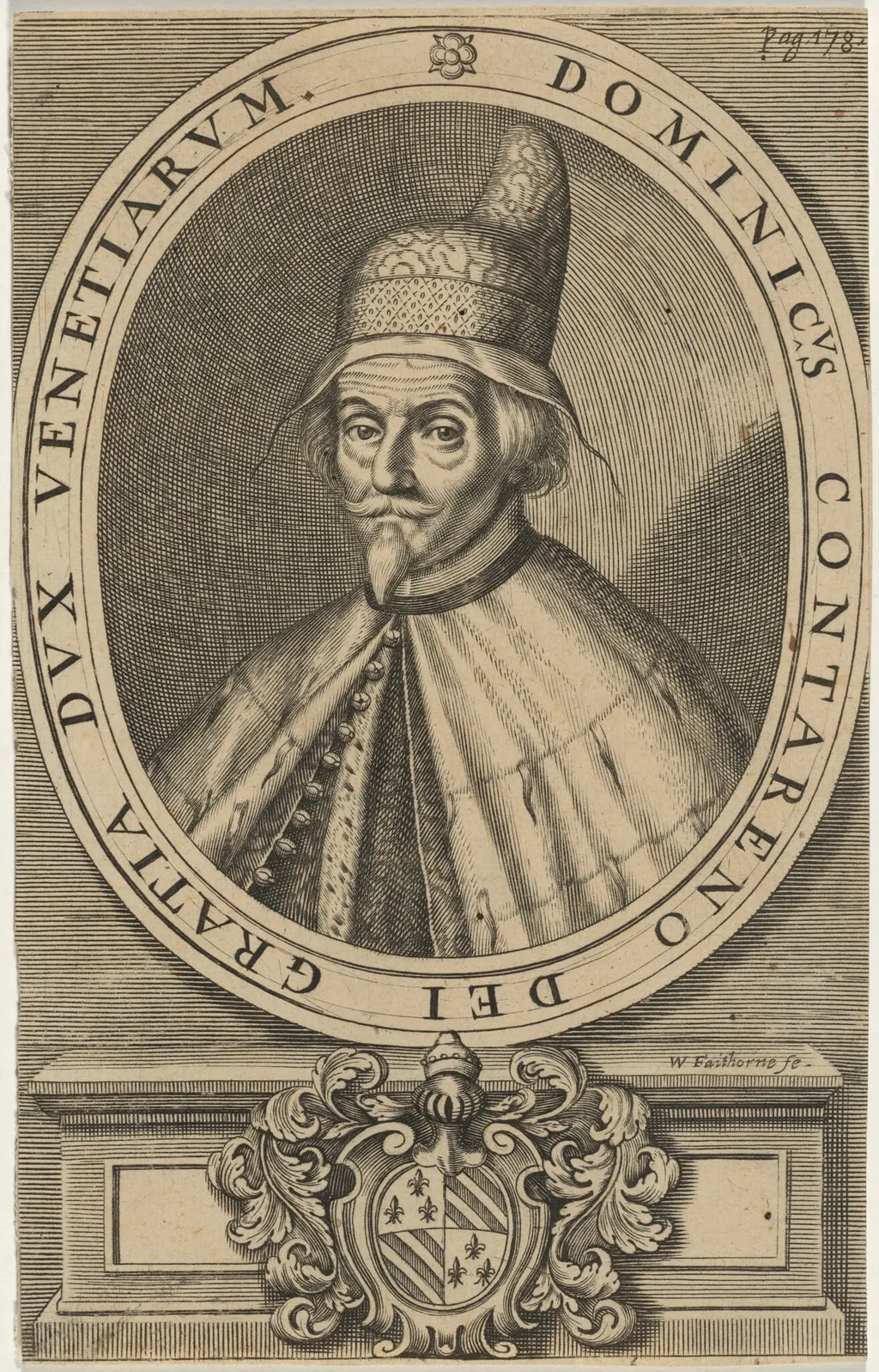 Domenico Contarino, by William Faithorne, ink, 1684