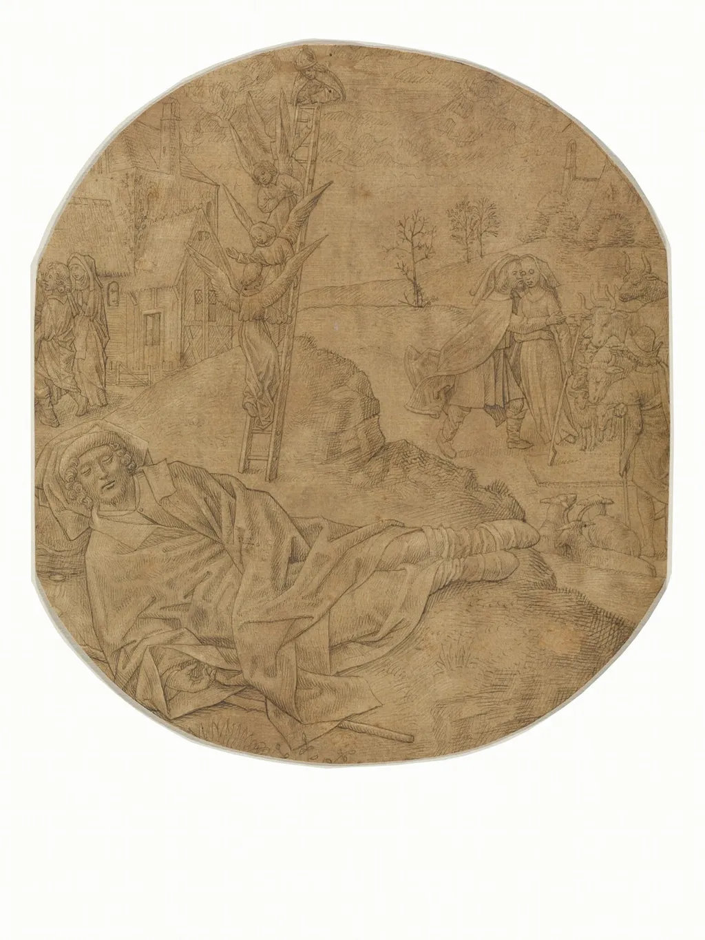 Jacob's Dream, by Hugo Van der Goes, ink