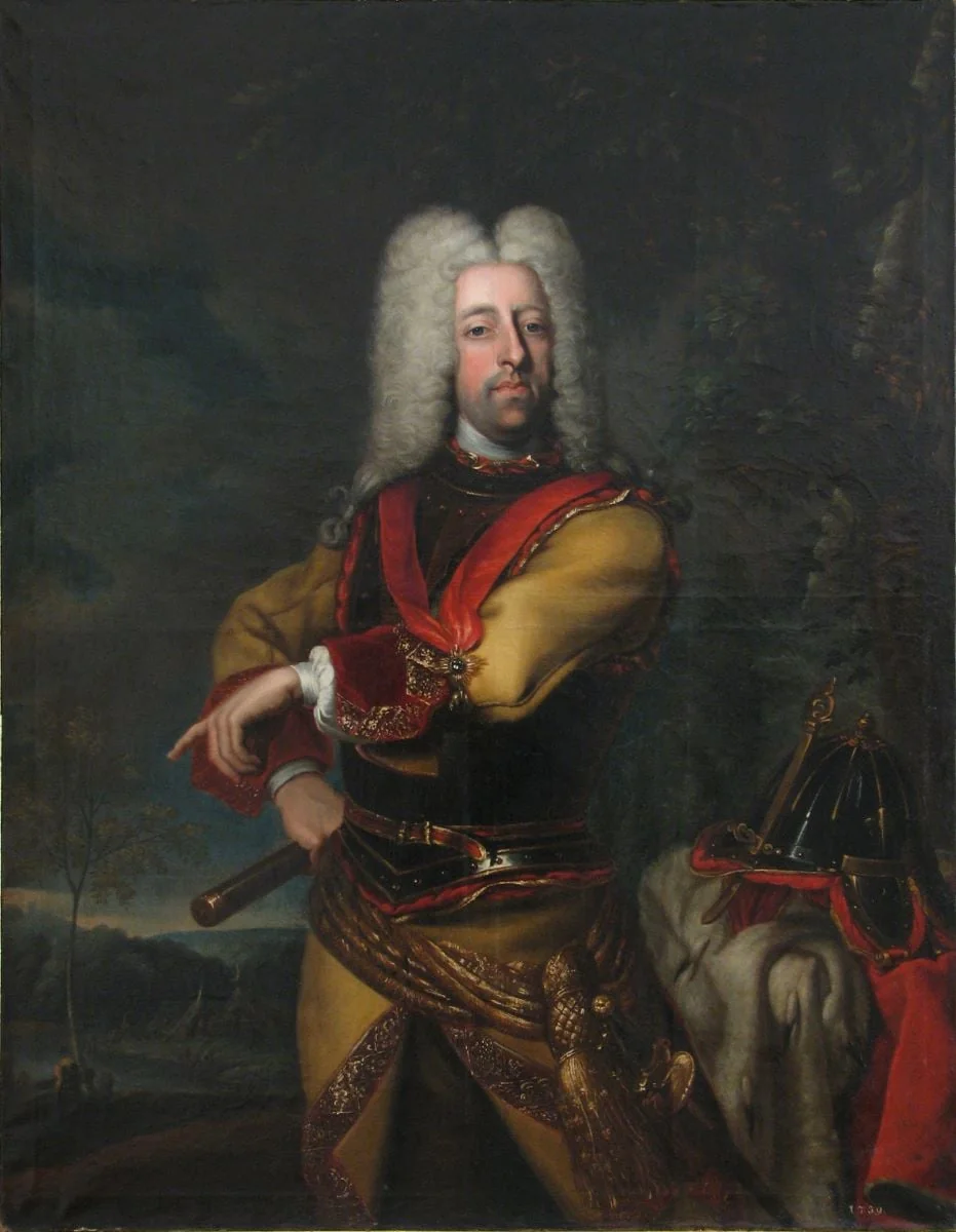 Principele Johann Georg Christian von Lobkowitz, general-comandant în Transilvaniei (în Registrul inventar: Principele Georg Christian von Lobkowitz).Pandant: Marie Henriette von Waldstein-Wartenburg, soția principelui Johann Georg Christian von Lobkowitz, detail