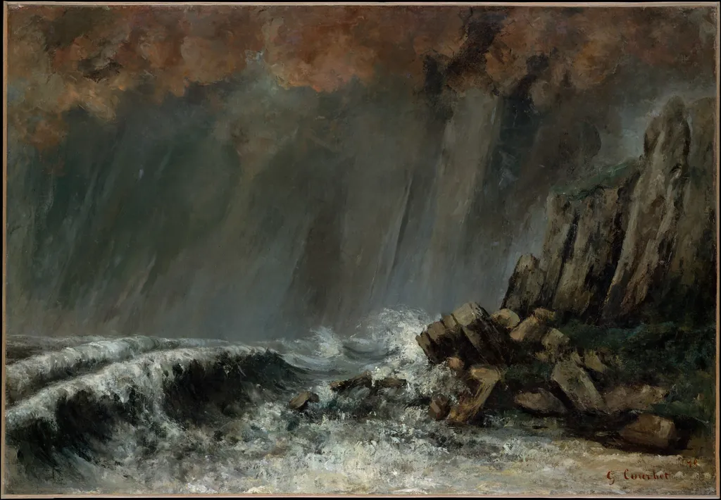 Marine: The Waterspout, by Gustave Courbet, oil, 1870