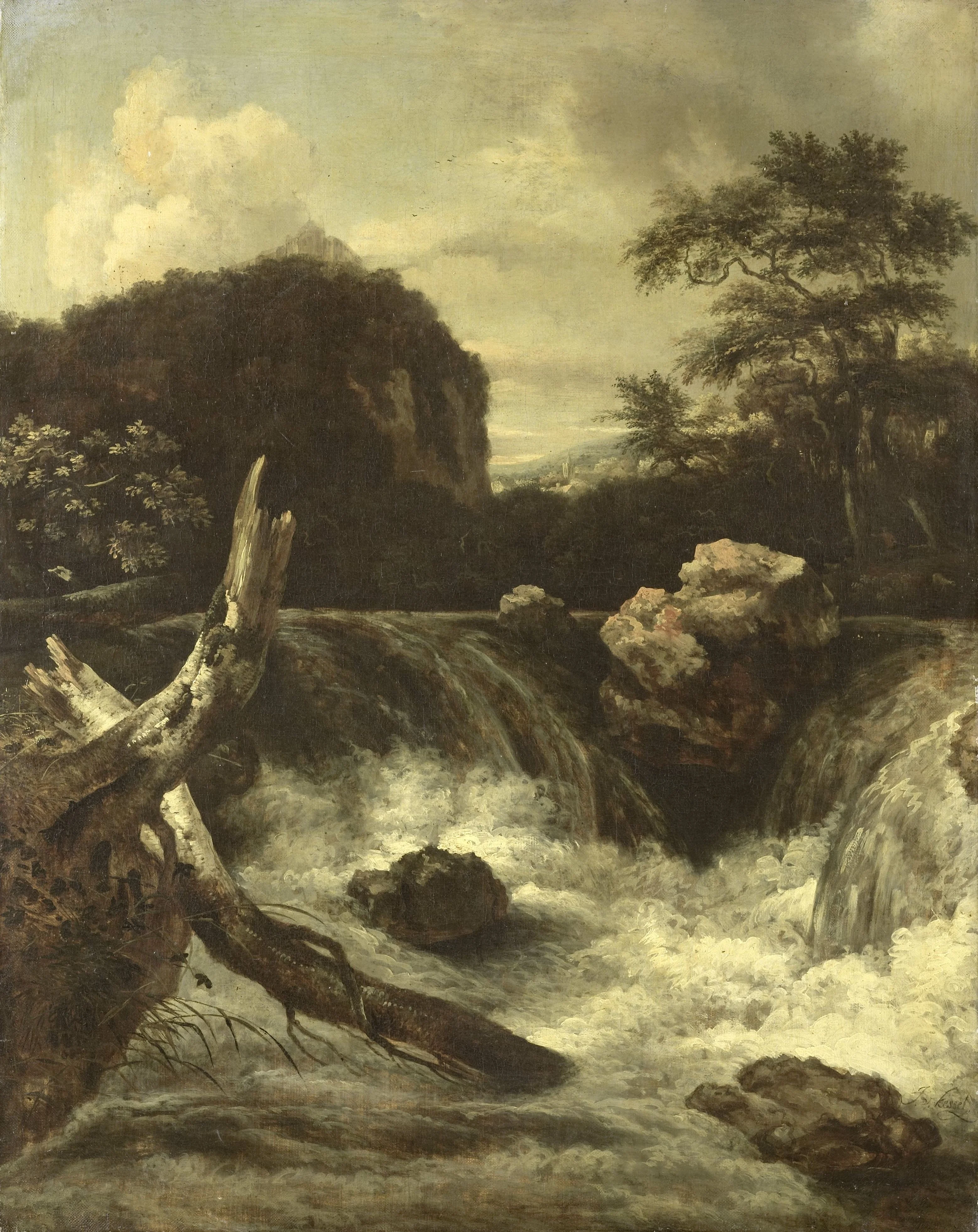 A Waterfall (Cascade), detail