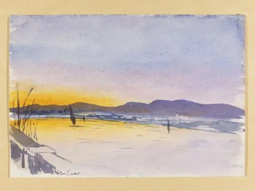 From Luxor, by H. E. Howard, watercolor, 1896