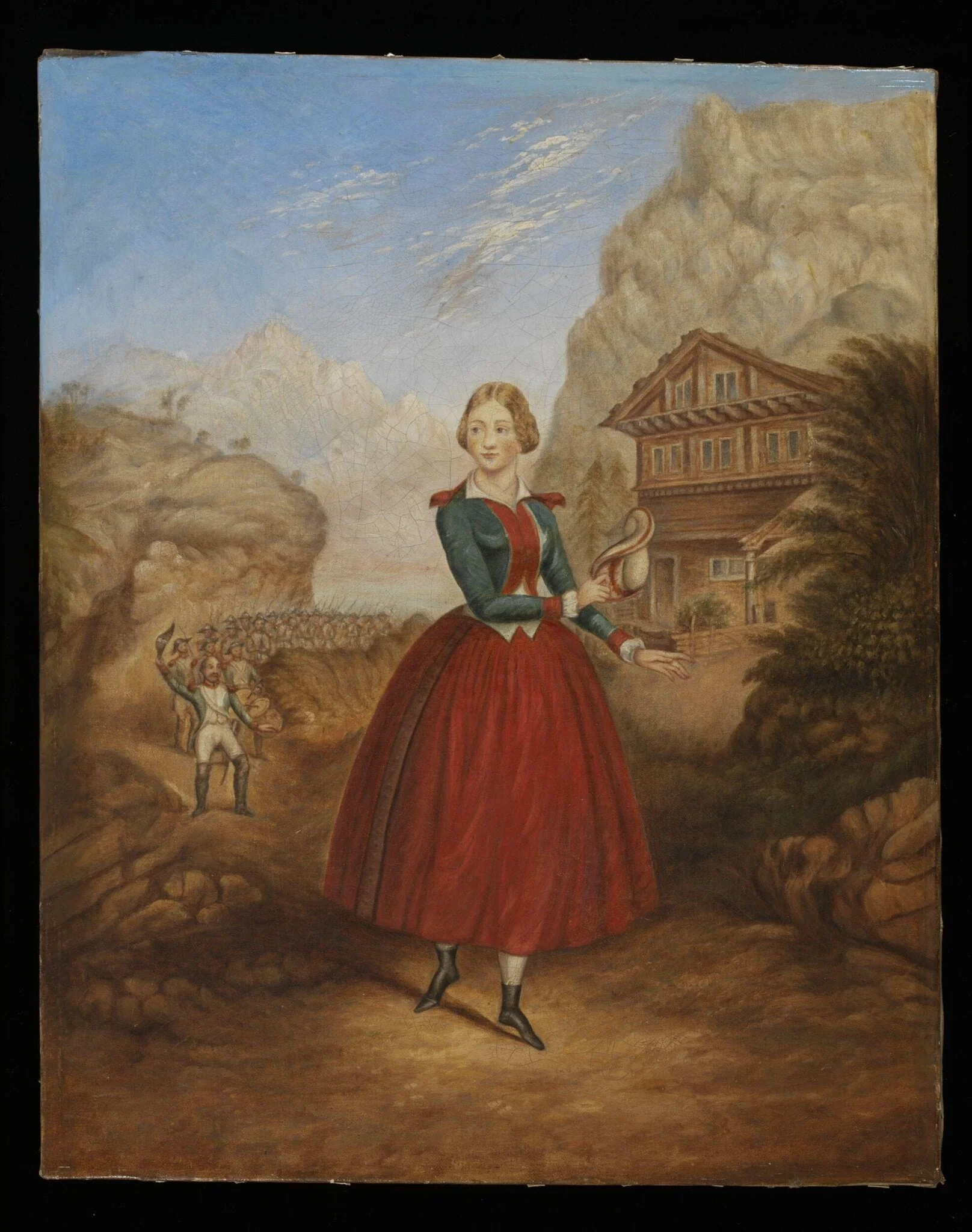 Jenny Lind in Donizetti's opera La Fille du Regiment, detail