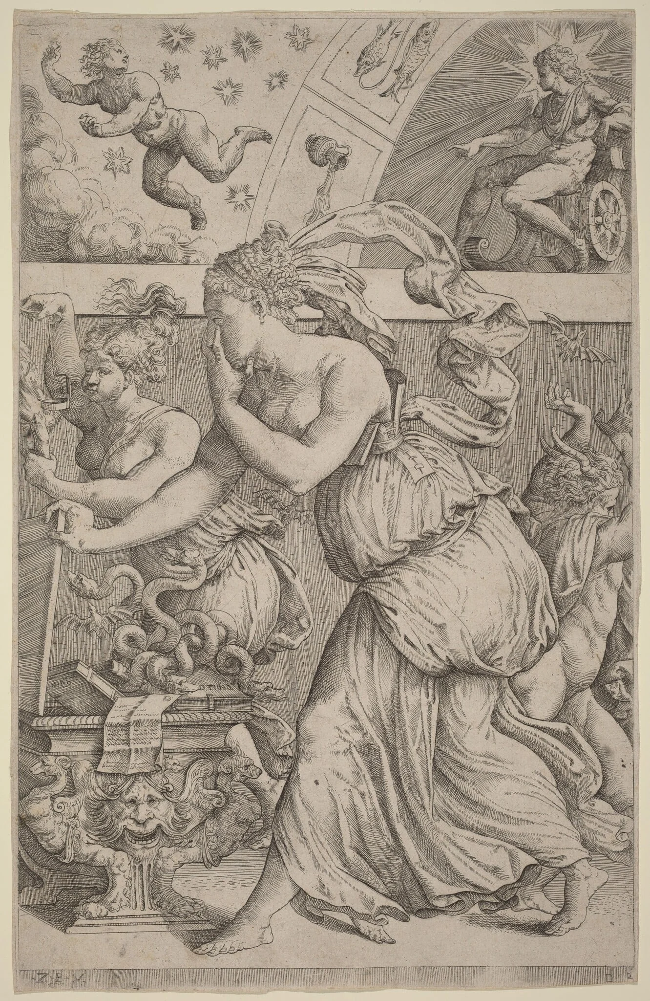 Pandora Opening Her Box, detail