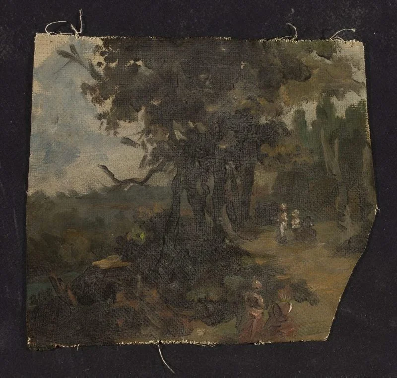 Landscape fragment, sketch, detail
