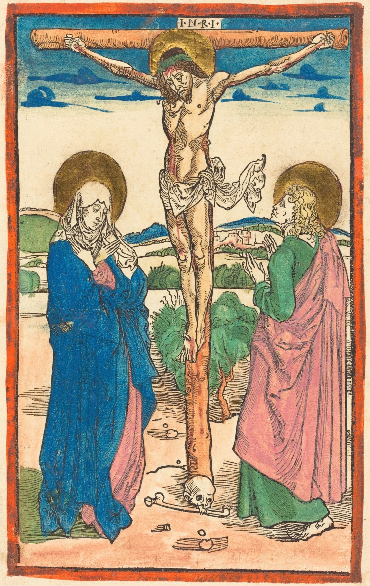 Christ on the Cross Between the Virgin and Saint John, detail