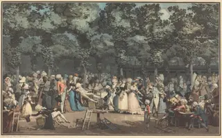 La Promenade Publique, by Philibert-Louis Debucourt, ink, 1792
