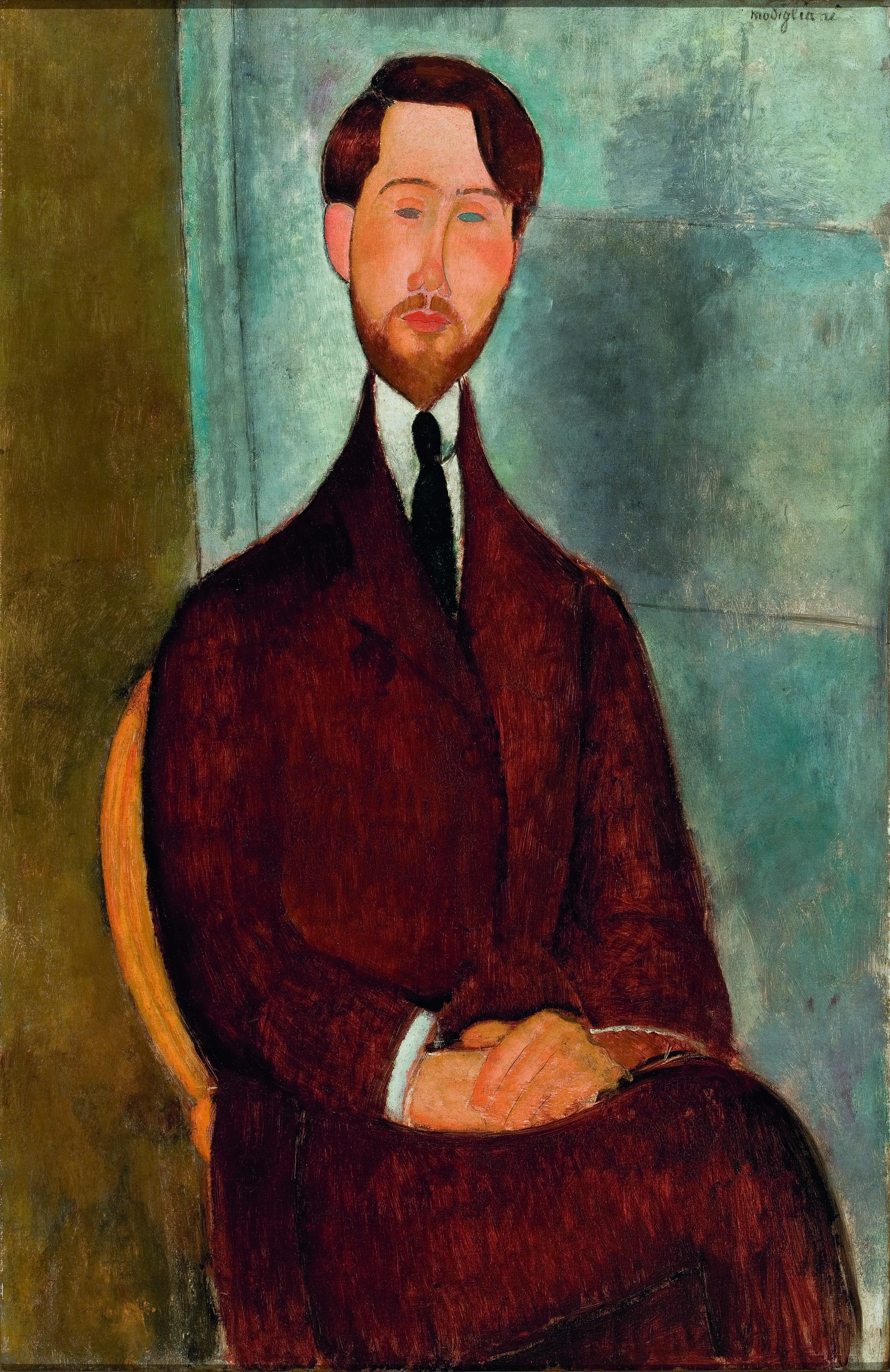 Portrait of Léopold Zborowski, detail