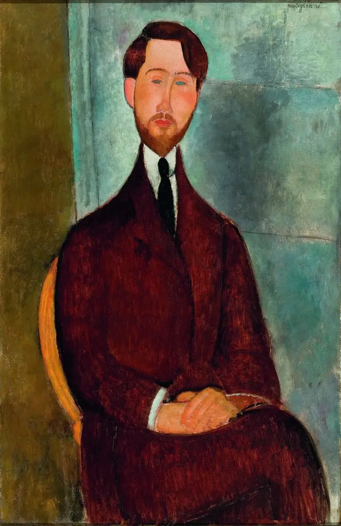 Portrait of Léopold Zborowski, by Amedeo Modigliani, oil, 1917