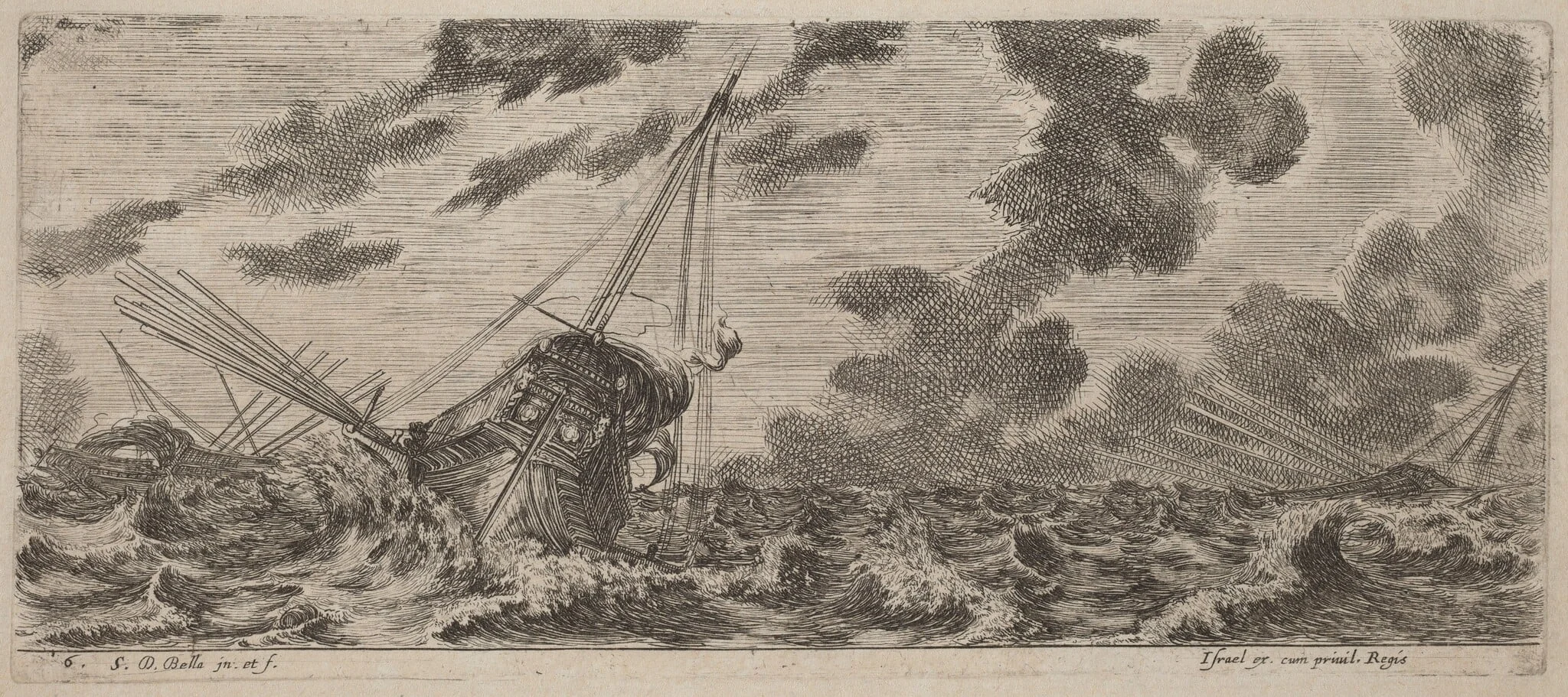 Ship in Tempest, detail